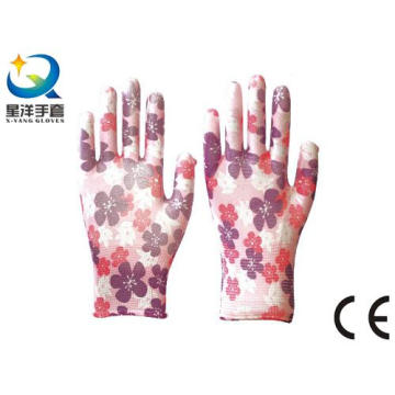 Garden Gloves, Polyester Shell Nitrile Coated, Safety Work Gloves with Ce, En388 (N6051)